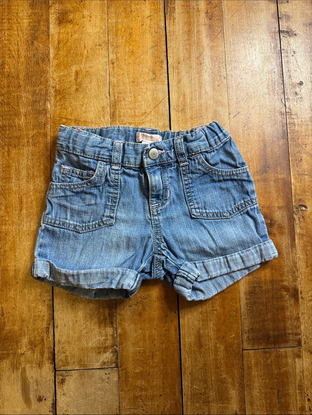 Old Navy Denim Shorts 4T cotton adjustable waist summer beach vacation